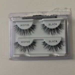 Ardell Twin Pack Faux Eyelashes Wispies Black 2 Pair Damaged Box Perfect Lashes